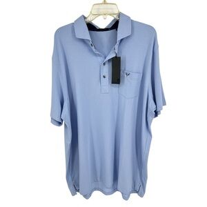 GREYSON Apache ll Polo Shirt Light Blue Gold Quick Dry Size XXL Casual Preppy